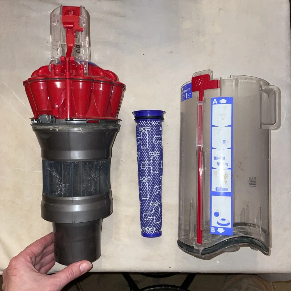 Dyson DC40 UP16 UP19‎ CANISTER DIRT DUST BIN w/ CYCLONE OEM 966460-10 Red Filter